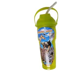TOLEDO ZOO  Souvenir travel Cup with Lid, Handle, Straw Yellow Expedition Africa
